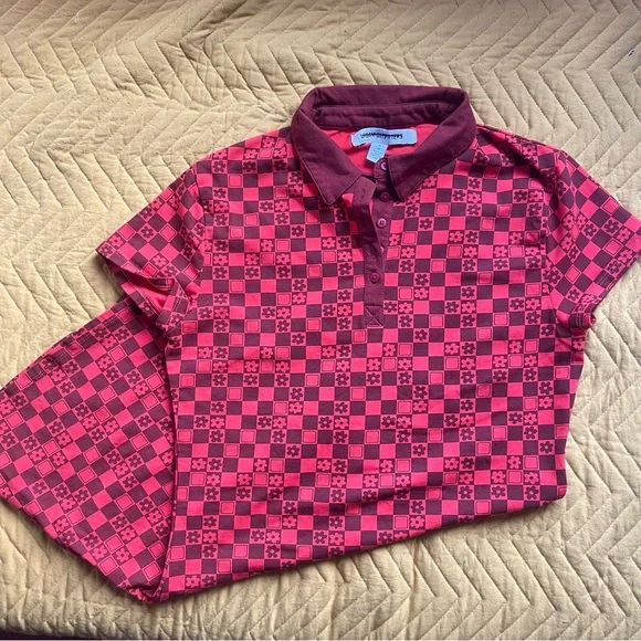 UO Hazel Printed Mini Dress in red combo - Picture 6 of 7